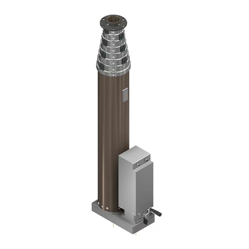 Mât télescopique à broche verrouillable électrique de 25 m